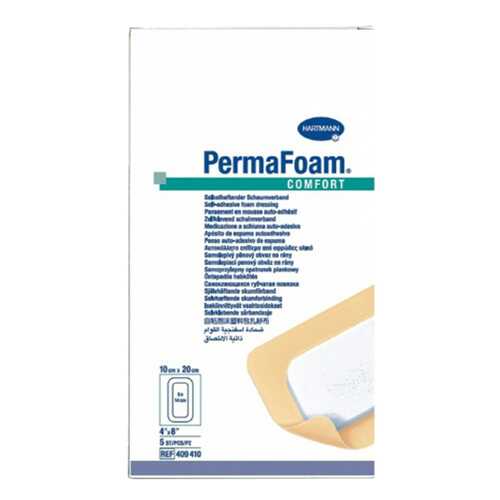 PermaFoam Comfort ПемаФом Комфорт губчатая адгезивная повязка 10 x 20 см в Фармакопейка