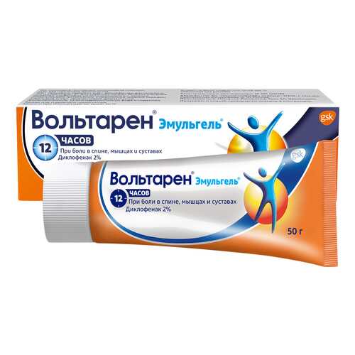 Вольтарен Voltaren гель при боли в спине, мышцах и суставах, гель 2%, 50 г в Фармакопейка