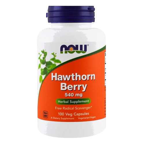 Для сердца и сосудов NOW Hawthorn Berry 540 мг 100 капсул в Фармакопейка