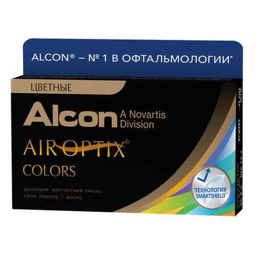 Контактные линзы Air Optix Colors 2 линзы R 8,6 -2,25 Карие в Фармакопейка