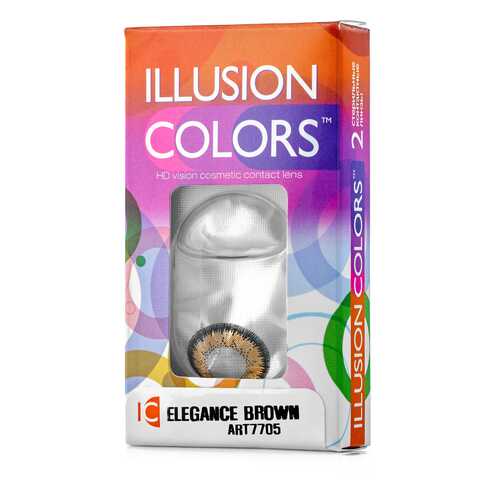 Контактные линзы ILLUSION colors Elegance 2 линзы -1.5D brown карий в Фармакопейка