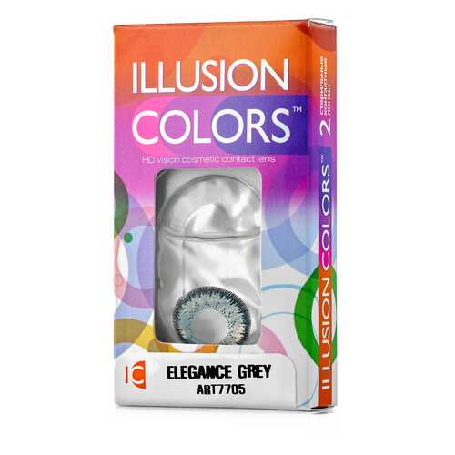 Контактные линзы ILLUSION colors Elegance 2 линзы -1.5D grey серый в Фармакопейка