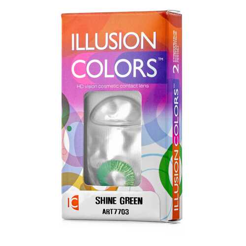 Контактные линзы ILLUSION colors Shine 2 линзы -2.5D green зеленый в Фармакопейка