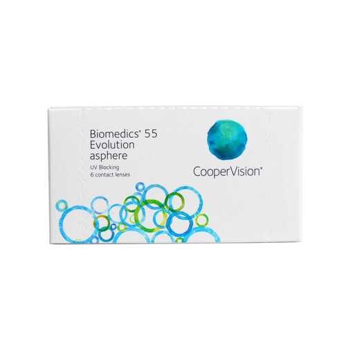 Контактные линзы Biomedics 55 Evolution asphere 6 линз R 8,9 -4,50 в Фармакопейка