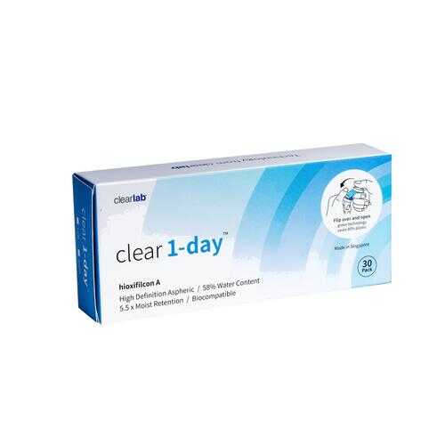 Контактные линзы ClearLab Clear 1-Day 30 линз R 8.7 -01,25 в Фармакопейка