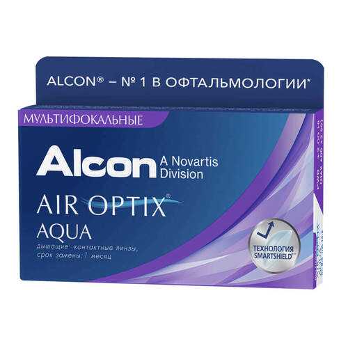 Контактные линзы Air Optix Aqua Multifocal 3 линзы high -10,00 в Фармакопейка