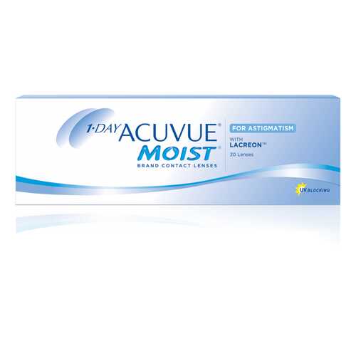 Контактные линзы 1-Day Acuvue Moist for Astigmatism 30 линз -0,25/-0,75/10 в Фармакопейка