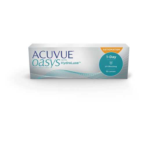 Контактные линзы Acuvue Oasys 1-Day with HydraLuxe for Astigmatism 30 линз -0,25/-0,75/100 в Фармакопейка