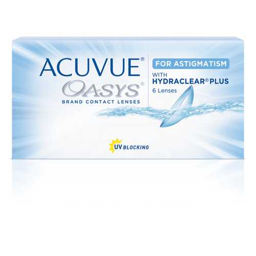 Контактные линзы Acuvue Oasys for Astigmatism with Hydraclear Plus 6 линз -0,25/-0,75/170 в Фармакопейка