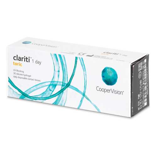 Контактные линзы Clariti 1 day toric 30 линз R 8,6 -1,00/-1,25/120 в Фармакопейка