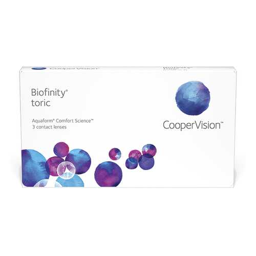 Линзы контактные CooperVision Biofinity Toric 3 шт. -1,25/0,75/30 в Фармакопейка