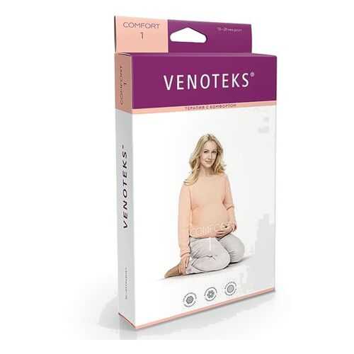 Колготки для беременных VENOTEKS COMFORT с микрофиброй 1 класс 1С402, бежевый, р.XXL в Фармакопейка