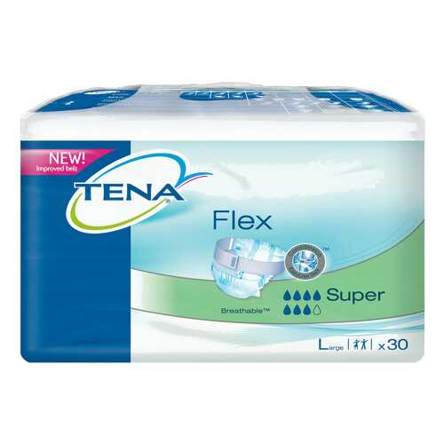 Подгузники для взрослых с поясом, L, 30 шт. Tena Flex Super в Фармакопейка