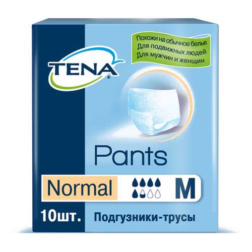 Подгузники для взрослых TENA Pants Normal трусики М 10 шт. в Фармакопейка