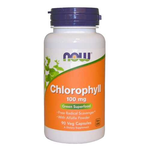 Добавка для здоровья NOW Chlorophyll 90 капс. натуральный в Фармакопейка