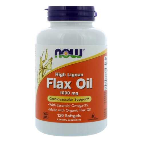 Льняное масло NOW Flax Oil 120 капс. в Фармакопейка