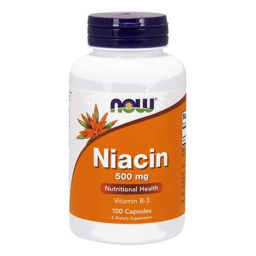 Витамины группы B Now Niacin (500 мг) 100 капсул в Фармакопейка